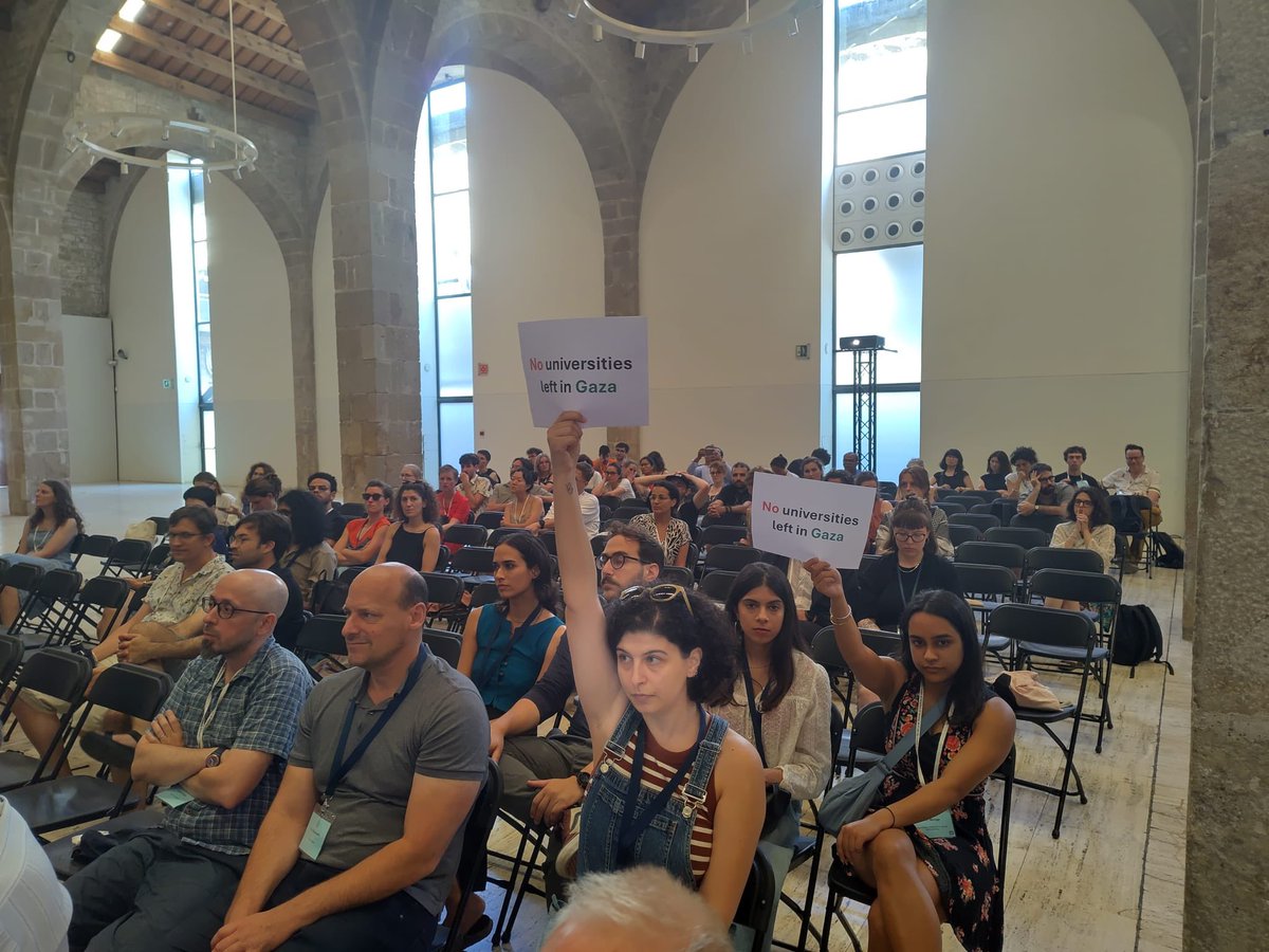 At the AGM of #EASA2024 members present a motion for the suspension of collaboration with Israeli academic institutions until Israel complies with international law and international humanitarian law.