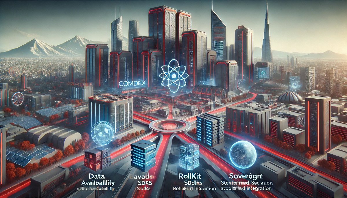 FrauBelz's tweet photo. The industry is evolving by modularizing components, promoting mass adoption w/ optimal solutions.
Projects like Celestia ( $TIA) cut data costs, & Rollup SDKs streamline orchestration.

Comdex ( $CMDX) plans to transition to an L2 solution, enhancing development, security, & cost-efficiency. Decentralized sequencers & validators participating in Partial Set Security (PSS) will play a crucial role.
Running an L2 offers cost-effectiveness, scalability, & autonomy, boosting performance & throughput for applications like gaming.

https://t.co/LP8hq5xnaw