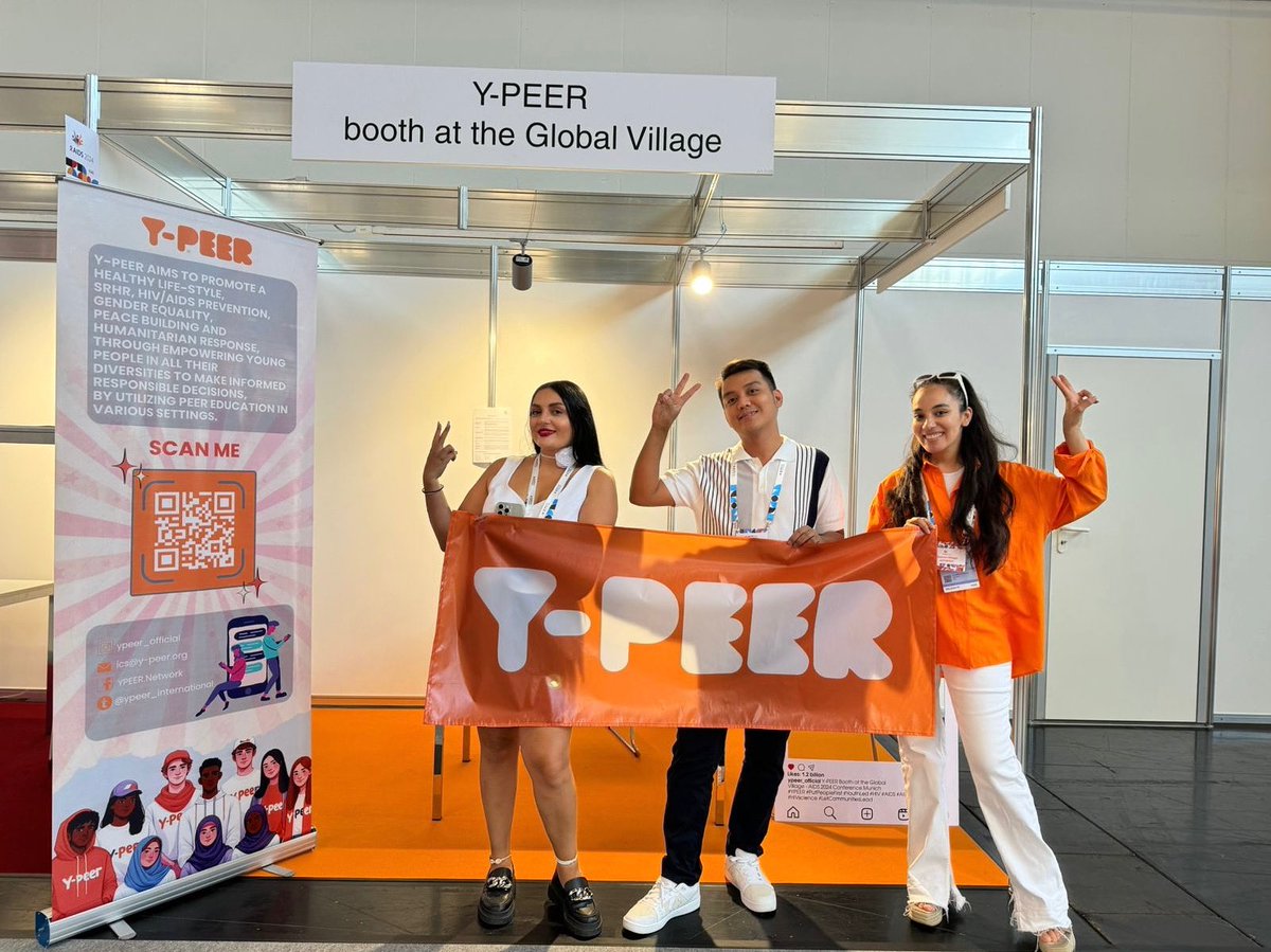 Meet the champions of the Y-PEER International Network at AIDS2024 showcasing impactful work on the ground! 

- Y-PEER Focal Point for Y-PEER Armenia
- Y-PEER Focal Point for Y-PEER Philippines
- International Coordinator of Y-PEER International Network, Guncha