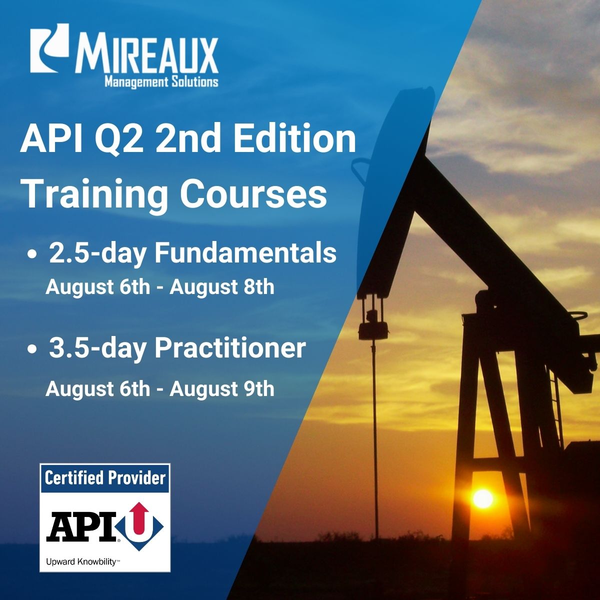 Mireaux (@mireauxms) on Twitter photo Don't miss out on this training! Gain a deep understanding of the API Q2 2nd Edition standard and learn to implement it into your quality management system effectively. Register today for thisĀ <a href="/APIglobal/">API Global Industry Services</a>Ā course!
mireauxms.com/training-serviā¦
#API #Training #GetAPITrained #APIGlobal Don't miss out on this training! Gain a deep understanding of the API Q2 2nd Edition standard and learn to implement it into your quality management system effectively. Register today for thisĀ <a href="/APIglobal/">API Global Industry Services</a>Ā course!
mireauxms.com/training-serviā¦
#API #Training #GetAPITrained #APIGlobal