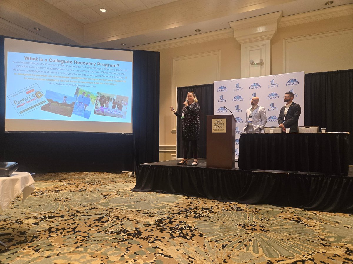 LionUpRecovery's tweet photo. Special thanks to Jacob Goldberg, Director of Recovery Programs at Tulane University for joining in the fun with presenting on Collegiate Recovery Communities at LASACT this week!
@oursoutheastern
@tulaneuniversity
#lionuprecovery #oursoutheastern https://t.co/hGmysVPyRe