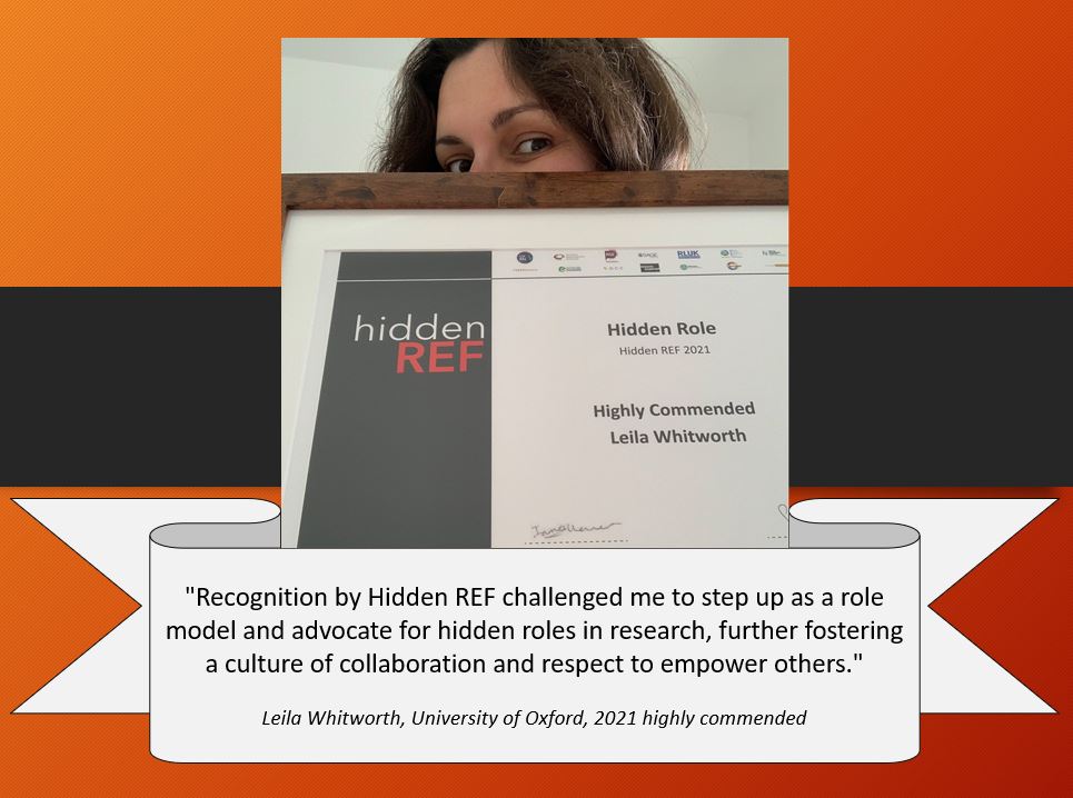 The hidden REF (@hiddenref) on Twitter photo Hear from <a href="/LeilaWhitworth/">Leila Whitworth</a>, who was highly commended in the 2021 competition for her Hidden Role 'Research Managers and Administrators', on how participating in the competition has influenced her work
Submit your entry now, by 13 September
hidden-ref.org/hidden-ref-com…
#HiddenREFcomp Hear from <a href="/LeilaWhitworth/">Leila Whitworth</a>, who was highly commended in the 2021 competition for her Hidden Role 'Research Managers and Administrators', on how participating in the competition has influenced her work
Submit your entry now, by 13 September
hidden-ref.org/hidden-ref-com…
#HiddenREFcomp