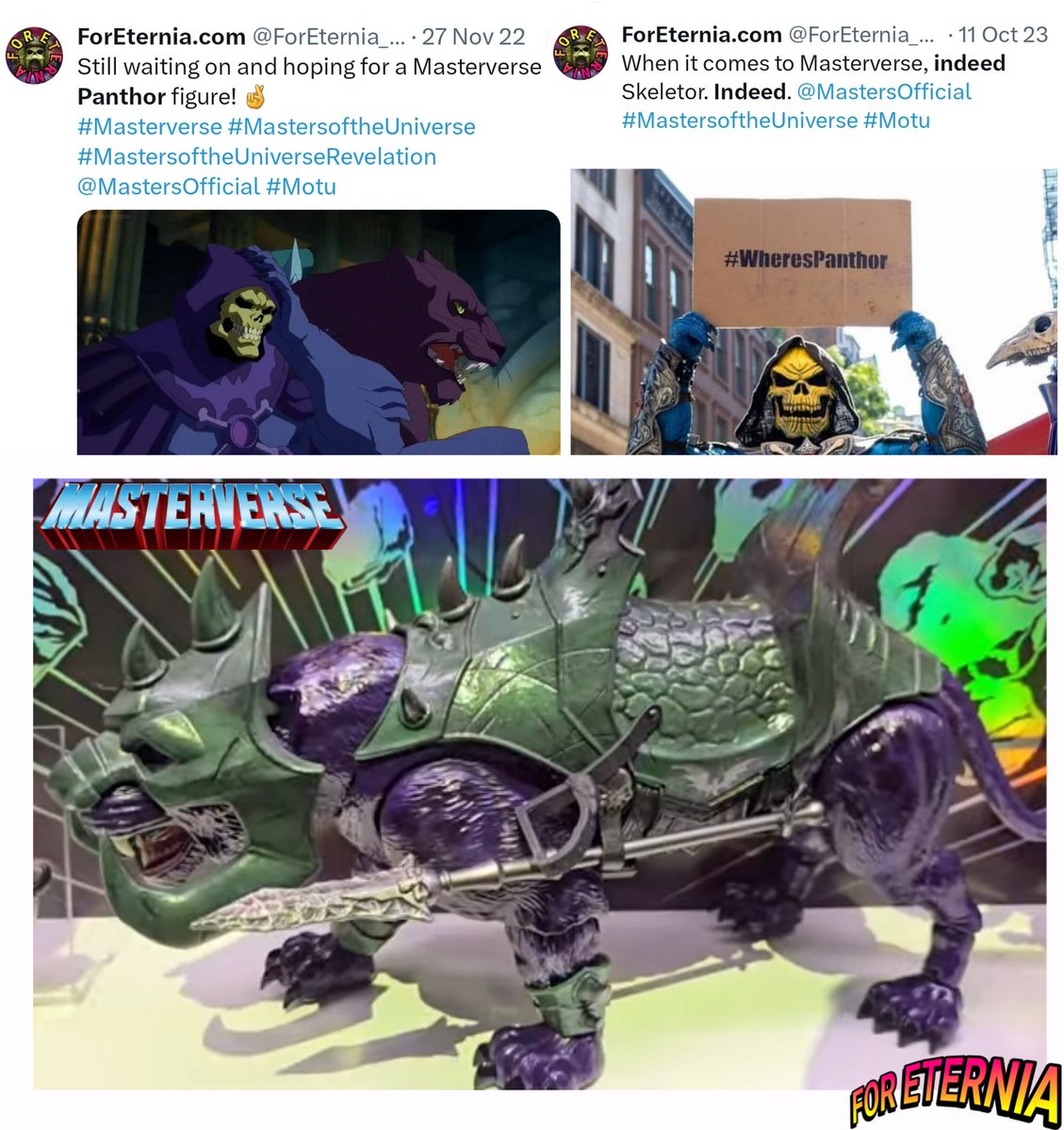 HeManiaOfficial's tweet image. The wait is finally over. 🐾 
#Panthor #ItsAboutTime #Masterverse #MOTU #SDCC2024 #MastersoftheUniverse