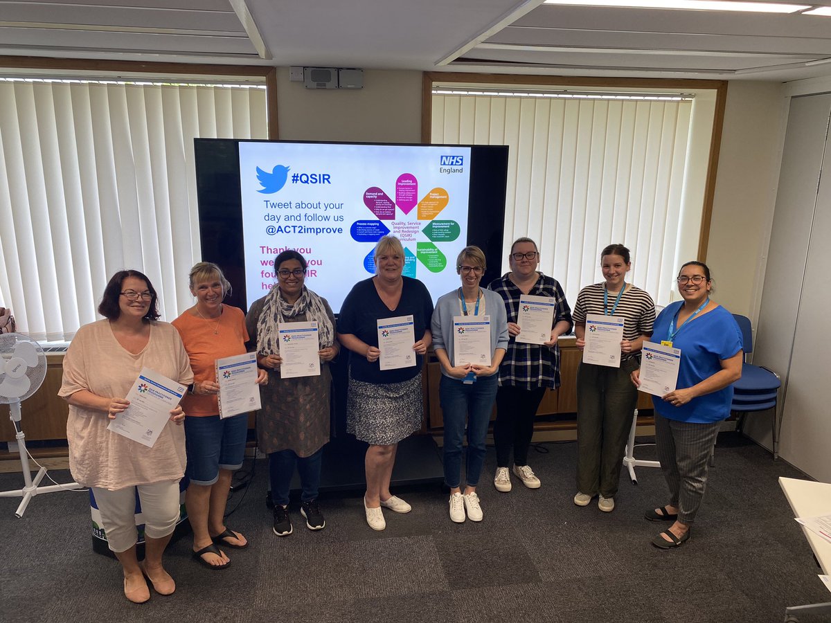 Fab day spent delivering day 5 of QSIR for <a href="/bedfordhospital/">Bedford Hospital (Bedfordshire Hospitals NHS FT)</a> and <a href="/LandDHospital/">Luton and Dunstable University Hospital</a> staff, 8 new QSIR Practitioners ready to support and deliver quality improvement across in their teams and beyond! 
<a href="/ACT2improve/">NHS QSIR</a>