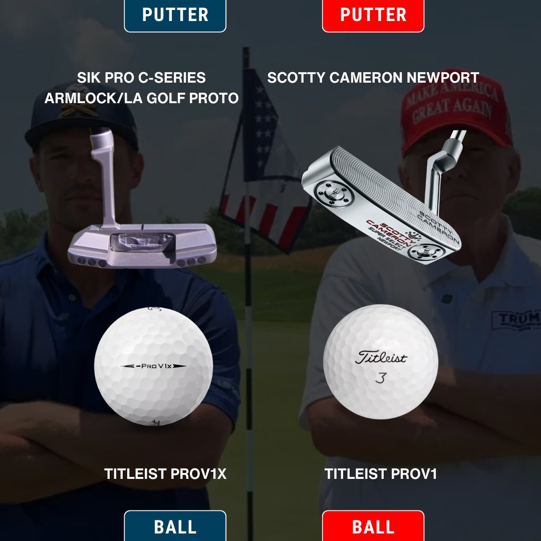 clubchampmedia's tweet photo. (Post 2/2) @b_dechambeau and @realDonaldTrump were only one shot away from breaking 50! Take a look at the clubs they used!

#ClubChampion #BetterFitLowerScores #ClubFitting #ClubFitters #DonaldTrump #BrysonDeChambeau #GolfEquipment #WITB https://t.co/p7pxuMSC51