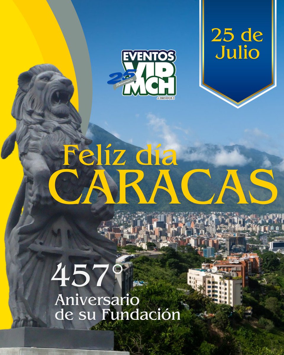 eventosvipmch's tweet photo. #felizdiaCaracas 457 años de su Fundación. 
.
.
#caracas #eventosvipmch https://t.co/nKjWksM8KP
