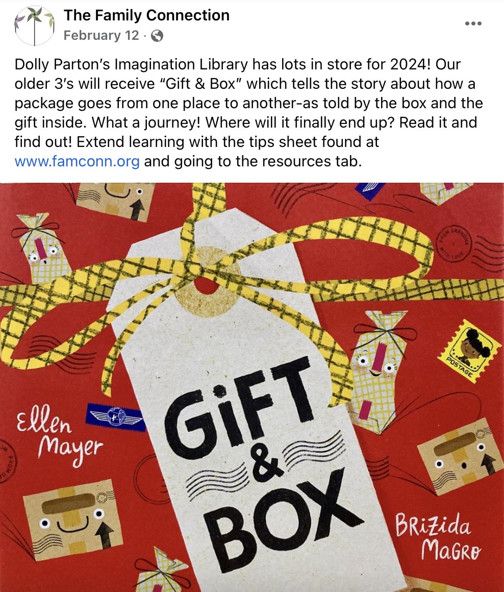 Ellen Mayer (@ellenmayerbooks) on Twitter photo So thrilled that our GIFT & BOX was selected to be in Dolly Parton’s Imagination Library for donation to children across America!
<a href="/dollyslibrary/">Imagination Library</a> #picturebooks #imaginationlibrarybooks So thrilled that our GIFT & BOX was selected to be in Dolly Parton’s Imagination Library for donation to children across America!
<a href="/dollyslibrary/">Imagination Library</a> #picturebooks #imaginationlibrarybooks