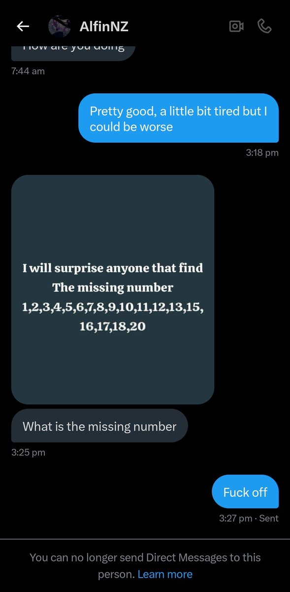 Flutter_Slxt's tweet image. Lmao, first DM I respond to in a while and it's a scam. Stay safe everyone//