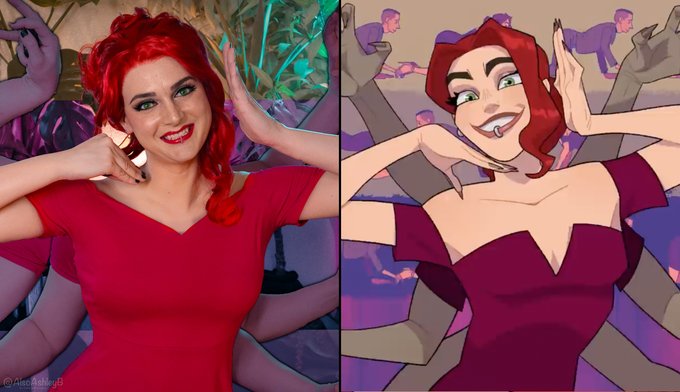 3 pic. Here are some of my side by side recreations of character frames from the “Red Flags” music video