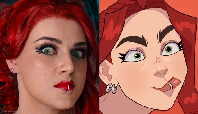4 pic. Here are some of my side by side recreations of character frames from the “Red Flags” music video