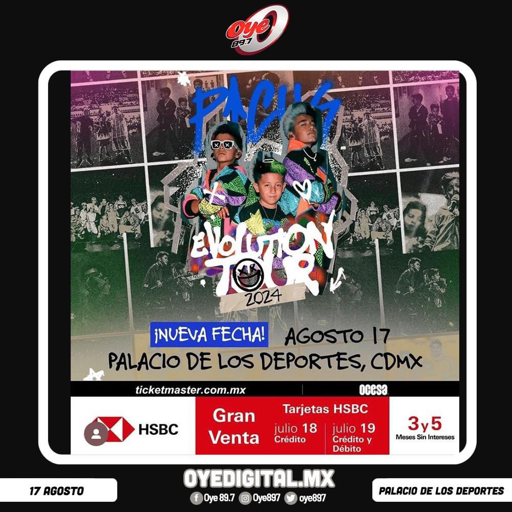 Oye897's tweet photo. ¡Amamos! 🎶😎 @PicusOficial llegan al Palacio de los deportes y #Oye897fm tienen tus boletos 📲 Corre a https://t.co/MLHxM4m5lM para registrarte y pendiente de nuestros locutores 🙌🏻👨‍💻

#Oye897fm #Lospicus https://t.co/POV1U7uN8P