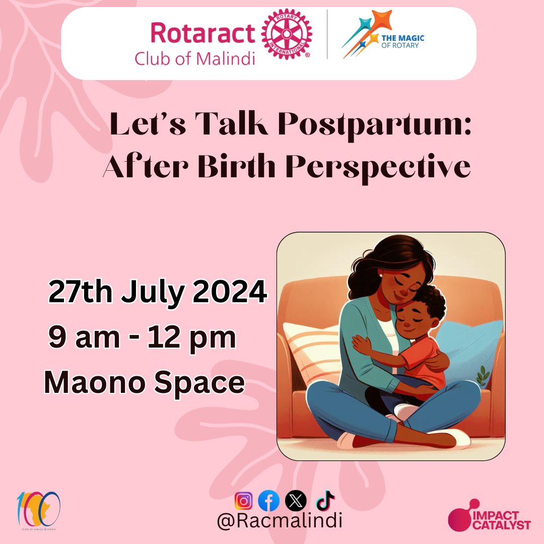 Join us on Saturday 27th August for a discussion about Postpartum Depression (what it is, what to do about it). 

9AM | <a href="/maono_space/">Maono Space</a> 

Highlights: A Skit, Panel, Expert Session, Q&amp;A

Support new moms. Bring a friend! #PostpartumDepression #MentalHealth #Rotaract