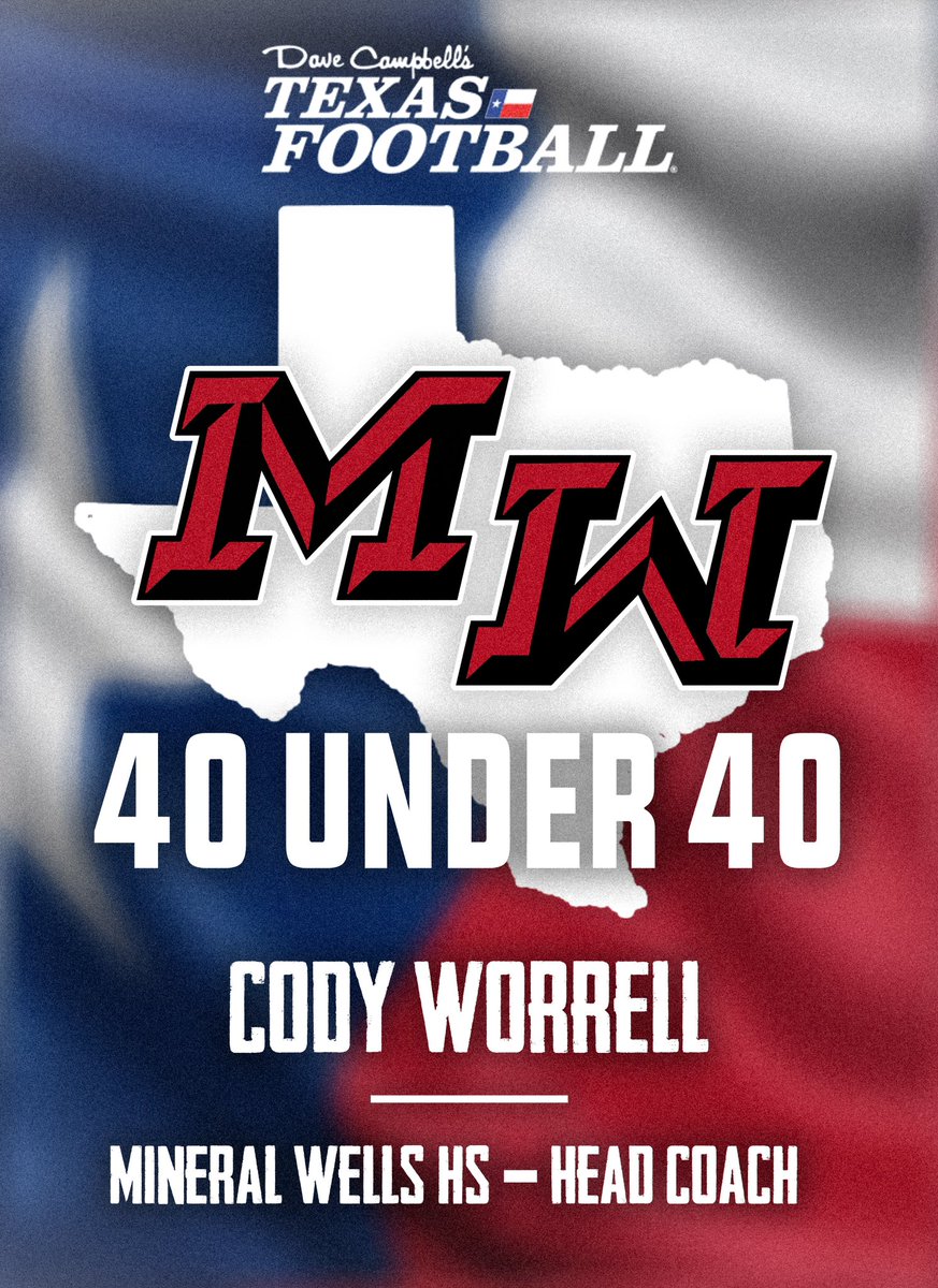 Mineral Wells Football (@mwramfootball) on Twitter photo Congratulations to our very own <a href="/CoachCWorrell/">Cody Worrell</a> for being named in <a href="/dctf/">Dave Campbell's — TexasFootball.com</a> 40 Under 40! Congratulations to our very own <a href="/CoachCWorrell/">Cody Worrell</a> for being named in <a href="/dctf/">Dave Campbell's — TexasFootball.com</a> 40 Under 40!