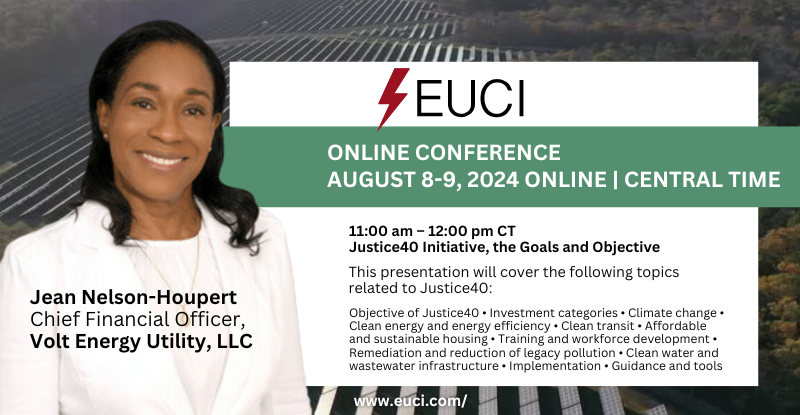 Volt Energy Utility (@voltutility) on Twitter photo This presentation will cover the following topics related to Justice40: #Climatechange #Cleanenergy #energyefficiency #Cleantransit #Affordablehousing #sustainablehousing #Trainingdevelopment & more!
<a href="/EUCIEvents/">EUCI Events</a> #EUCI This presentation will cover the following topics related to Justice40: #Climatechange #Cleanenergy #energyefficiency #Cleantransit #Affordablehousing #sustainablehousing #Trainingdevelopment & more!
<a href="/EUCIEvents/">EUCI Events</a> #EUCI