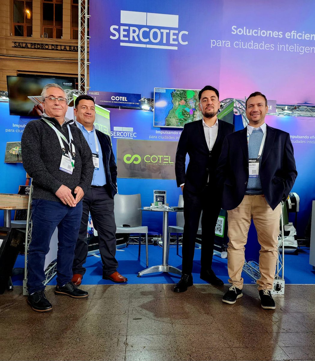 cotelchile's tweet photo. La directiva de Cotel Chile estuvo presente en el congreso Smartcity https://t.co/UHXXd59q6A https://t.co/F9M4GlIQ14