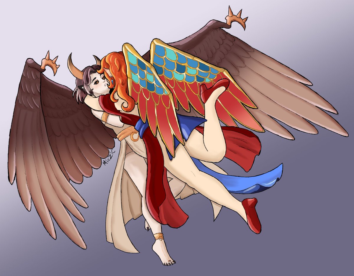MicZiC15's tweet photo. Hey I've been doing Art Fight this year and I just got done with a super big one. It's based on @Cerylune &amp; @Ridaine 's self-named OC's. I hope you enjoy!!! #artfight2024seafoam https://t.co/MBhu6o3j17