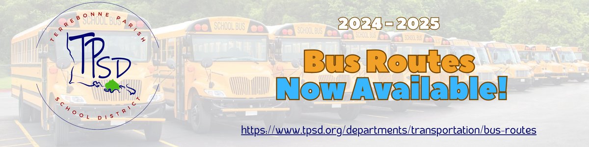 2024-2025 Bus Routes are now available on our website.  Use the link below to visit our Transportation / Bus Routes Page.
tpsd.org/departments/tr…