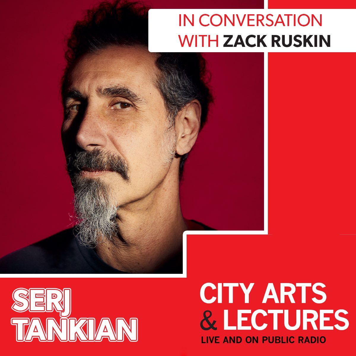 serjtankian's tweet photo. Check out my conversation with @zackruskin for @cityartssf. We discuss my new book ‘Down With The System’, my career, and activism. Listen at the link below and wherever you enjoy podcasts.
Listen: https://t.co/1OQfZPXEYM
#serjtankian #serjnews #downwiththesystem #podcast #cityartsandlectures #memoir #hachettebooks @HachetteBooks