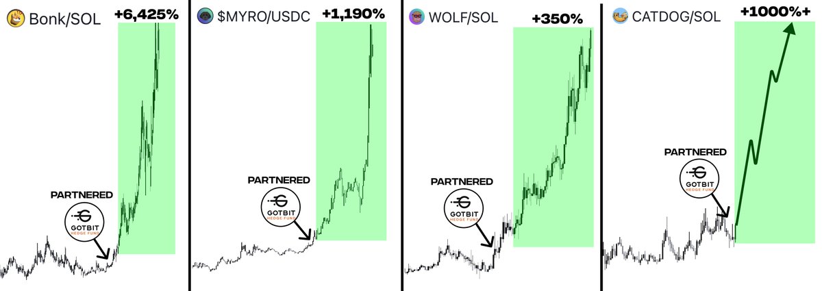 DeFiTracer's tweet photo. 🚨🚨🚨 $CATDOG just partnered with Gotbit

almost every successful $SOL meme was incubated by them:

$BONK - $2.79B at ATH
$MYRO - $400M at ATH
$WOLF - $225M at ATH

These memes received strong support with CEX listings, marketing, and major partnerships

$BONK was first $SOL meme listed on @coinbase thanks to Gotbit
$MYRO hit $200M mcap in a week after partnership
$WOLF made 3x in 2 days with MM support

$CATDOG survived the FUD, and now it's time to print money...

if you are in - we just started unstoppable road to $1B

Buying $25k more $CATDOG before we hit $100M in a few days

In honor of this event, I'll share $10k in $CATDOG...

Like, retweet, and reply “$CATDOG to $1B” to participate 👇