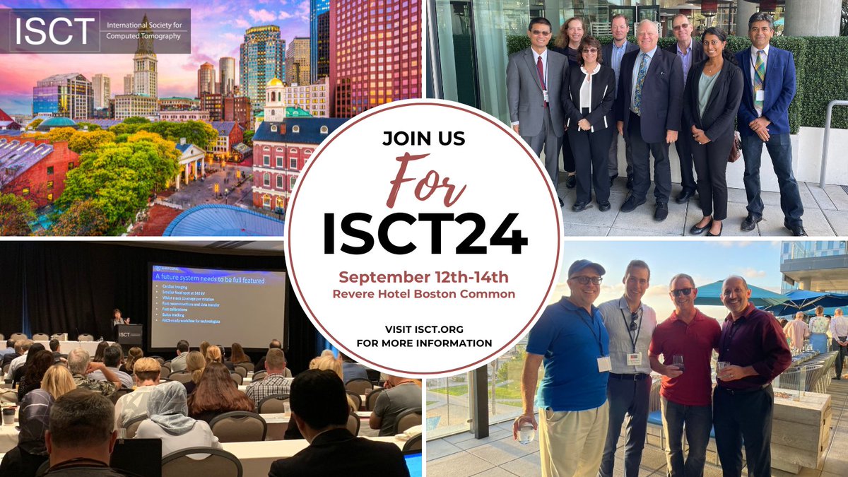 Getting excited for ISCT24! Join us as we explore:
☑️CT In the News
☑️Advanced Tools for Clinical Conundrums
☑️Hot Topics &amp; New Technologies
☑️Photon Counting CT
☑️AI in CT: Value for Today, Hope for Tomorrow
Visit ISCT.org  to view the program! #radiology #MedEd