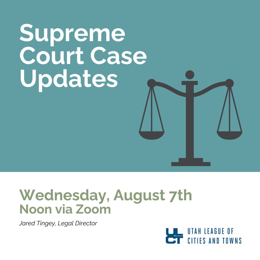 In this webinar, we will discuss recent Supreme Court cases affecting local governments and provide you with practice tips to ensure you are compliant with existing laws. RSVP: us02web.zoom.us/webinar/regist…