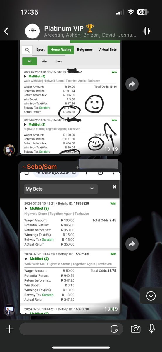 AashishRamnunan's tweet image. VAAL/Durbanville- 25/07/24 

We CLEANED UP BIG TIME this week! ⚡️
Tipped Massive odds, big performance. 30k banked. 

Big performance in the UK today too ⚡️

We have another BIG ODDS day at Fairview tomorrow. Then we have PRE DRINKS at Turrffontein Saturday and then the MAIN MEAL…
