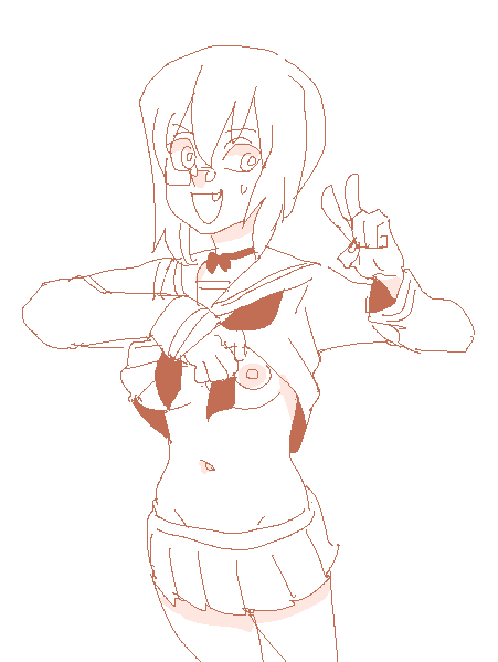 乳見せピース桃ちゃん 