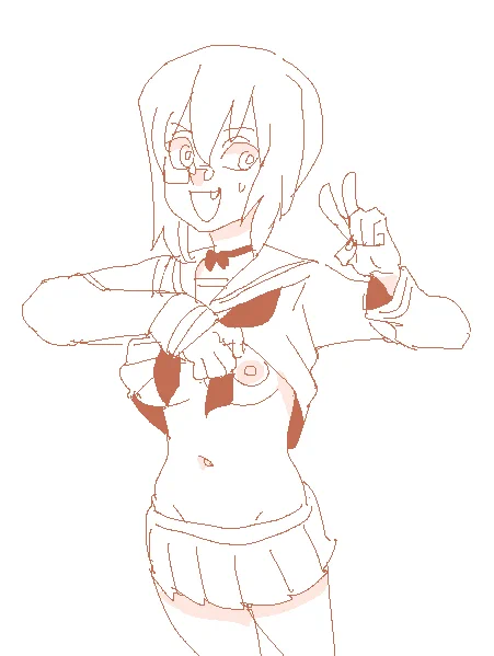 乳見せピース桃ちゃん 