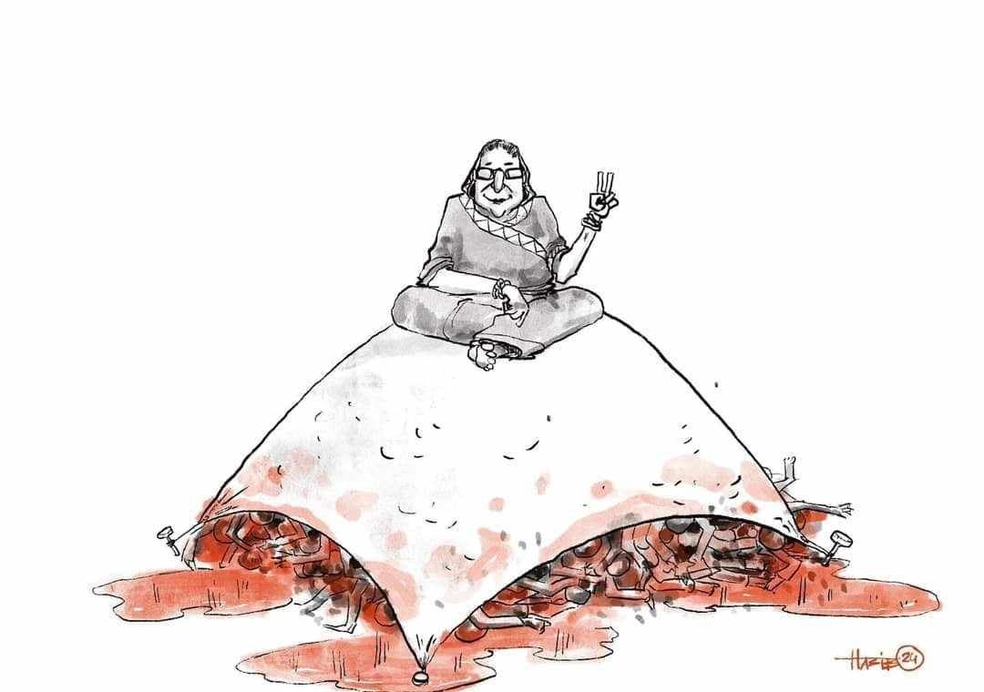 mahfuzbodda's tweet photo. Hasina, the dictator, used armed forces and gangs to kill students. 

This image depicts the internet shutdown and mass killings. 

Evidence 58:
@AJEnglish
@UN
#SaveBangladeshiStudents #HumanRightsViolations #StepDownHasina https://t.co/Y8G81x5k8Q
