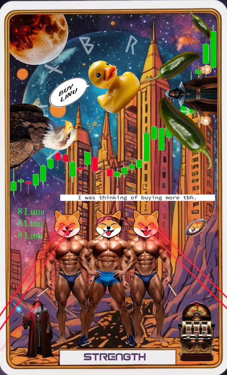 The_Prophecy8's tweet photo. 💫TAROT THURSDAY💫 Strength coming in to remind us to be strong and hold our bags through the #Bullrun2024. Many will try to play tricks on you to get you to sell early but remember this... We are still early..
$Linu #CasinuCoin #LinuProphecy @Official_Linu
#memefi #Crypto #BTC #EthereumETF #SHIB #DOGE #KENDU #AMC #GME #CTO