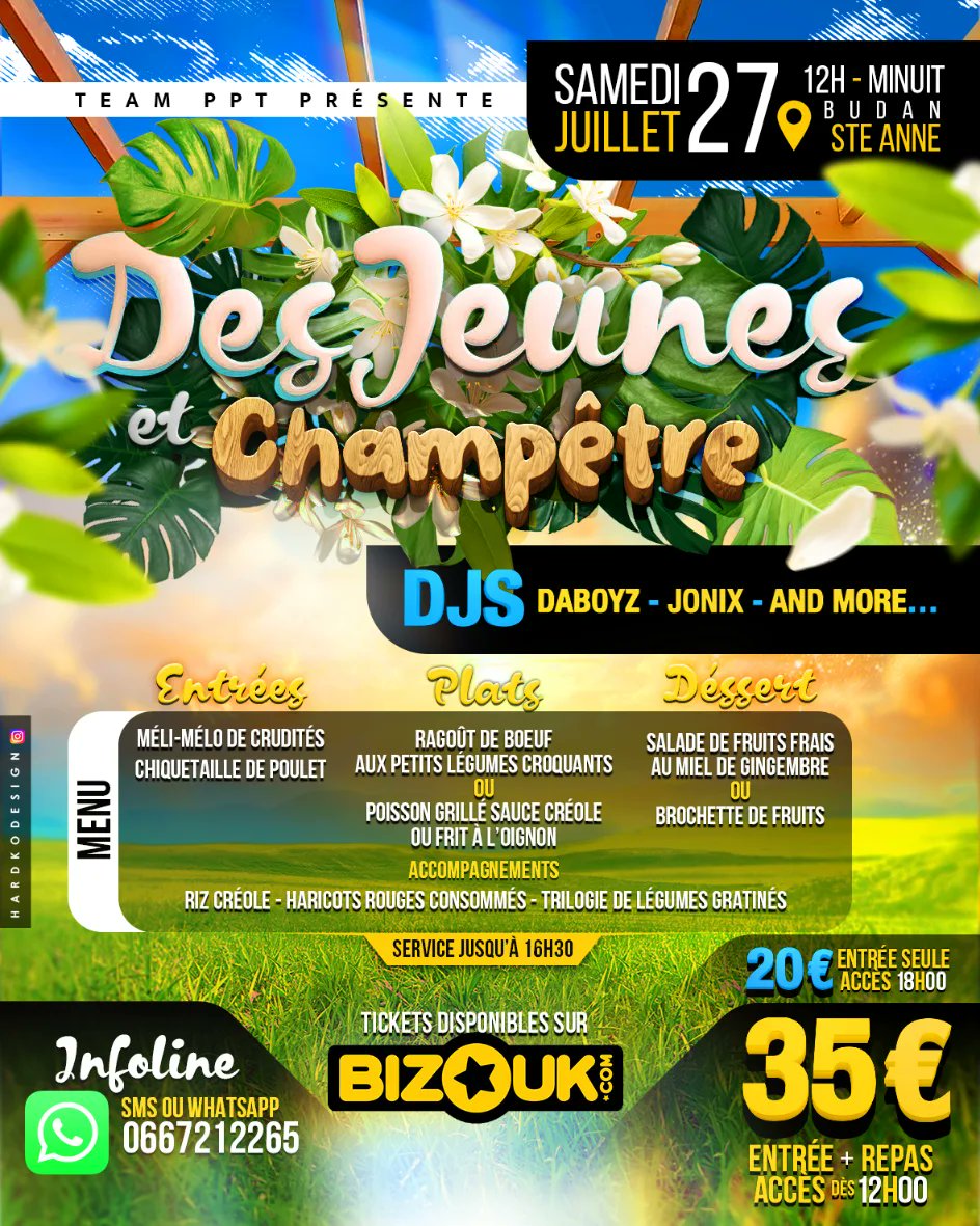 Samedi 📍🫵🏾

Ça se passe ici 
my.bizouk.com/des-jeunes-et-…

Infos WhatsApp uniquement 
0667 21 22 65