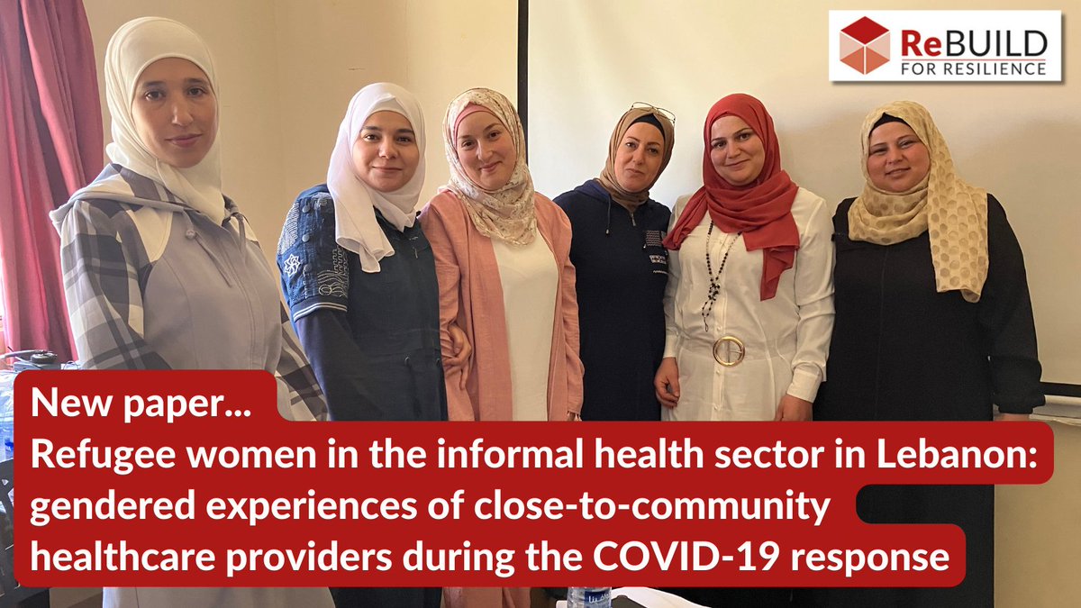 ReBUILD for Resilience (@rebuildrpc) on Twitter photo New paper from <a href="/FHS_AUB/">Faculty of Health Sciences at AUB</a> : Refugee women in the informal health sector in Lebanon: gendered experiences of close-to-community healthcare providers during the COVID-19 response
Explores the many challenges faced by this vital cadre
rebuildconsortium.com/resources/refu…
<a href="/WesamMansour_/">Wesam Mansour</a> New paper from <a href="/FHS_AUB/">Faculty of Health Sciences at AUB</a> : Refugee women in the informal health sector in Lebanon: gendered experiences of close-to-community healthcare providers during the COVID-19 response
Explores the many challenges faced by this vital cadre
rebuildconsortium.com/resources/refu…
<a href="/WesamMansour_/">Wesam Mansour</a>