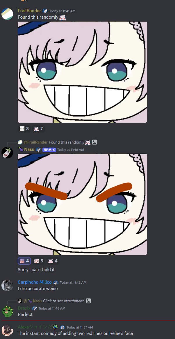 ReidactedReine's tweet image. When 2 red lines has become the peak perfection of comedy.

#POGVolia