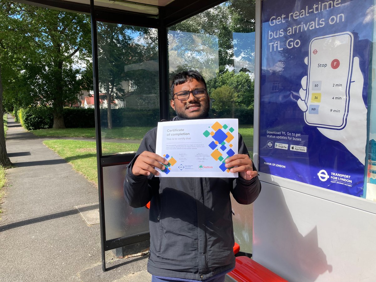 One happy young resident recently completed their Independent Travel Training! Join our next workshops from 31 July to find more about independent travel training for 14 to 25 year olds with additional needs 👉 kcil.org.uk/itt/ 
#SEND #indepence #SENDlifeskills <a href="/TeamKCIL/">KCIL</a>