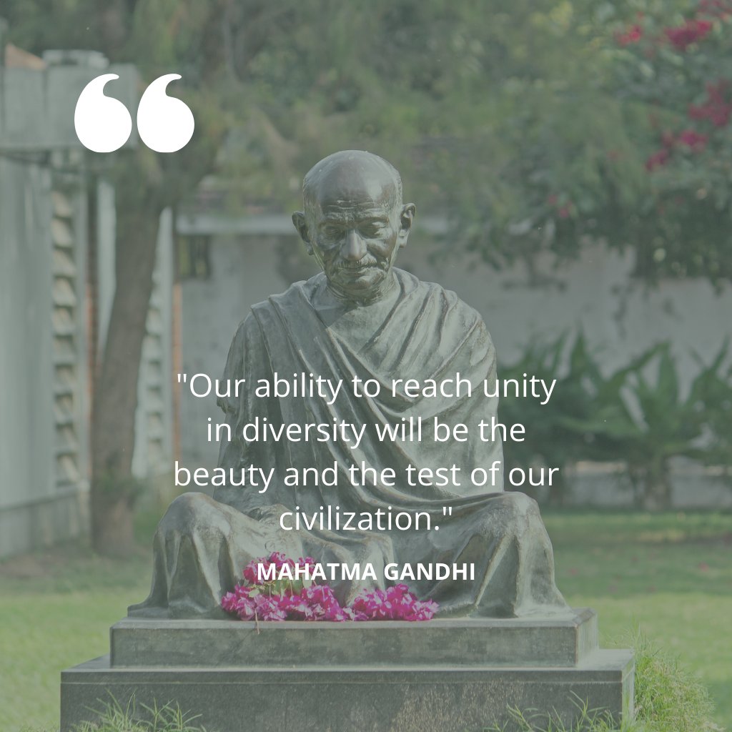 growmetix's tweet photo. "Our ability to reach unity in diversity will be the beauty and the test of our civilization." – Mahatma Gandhi #Growmetix #Diversity #Equity #Inclusion #BIPOC https://t.co/XWccDs5mvw