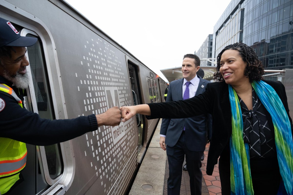 Mayor Muriel Bowser (@mayorbowser) on Twitter photo Congrats to Randy Clarke on your 2nd anniversary as <a href="/wmata/">Metro Forward</a> GM and CEO!
Thank you for all that you've done, and continue to do, to keep ridership up and to keep DC moving forward. 🚃🚌 Congrats to Randy Clarke on your 2nd anniversary as <a href="/wmata/">Metro Forward</a> GM and CEO!
Thank you for all that you've done, and continue to do, to keep ridership up and to keep DC moving forward. 🚃🚌