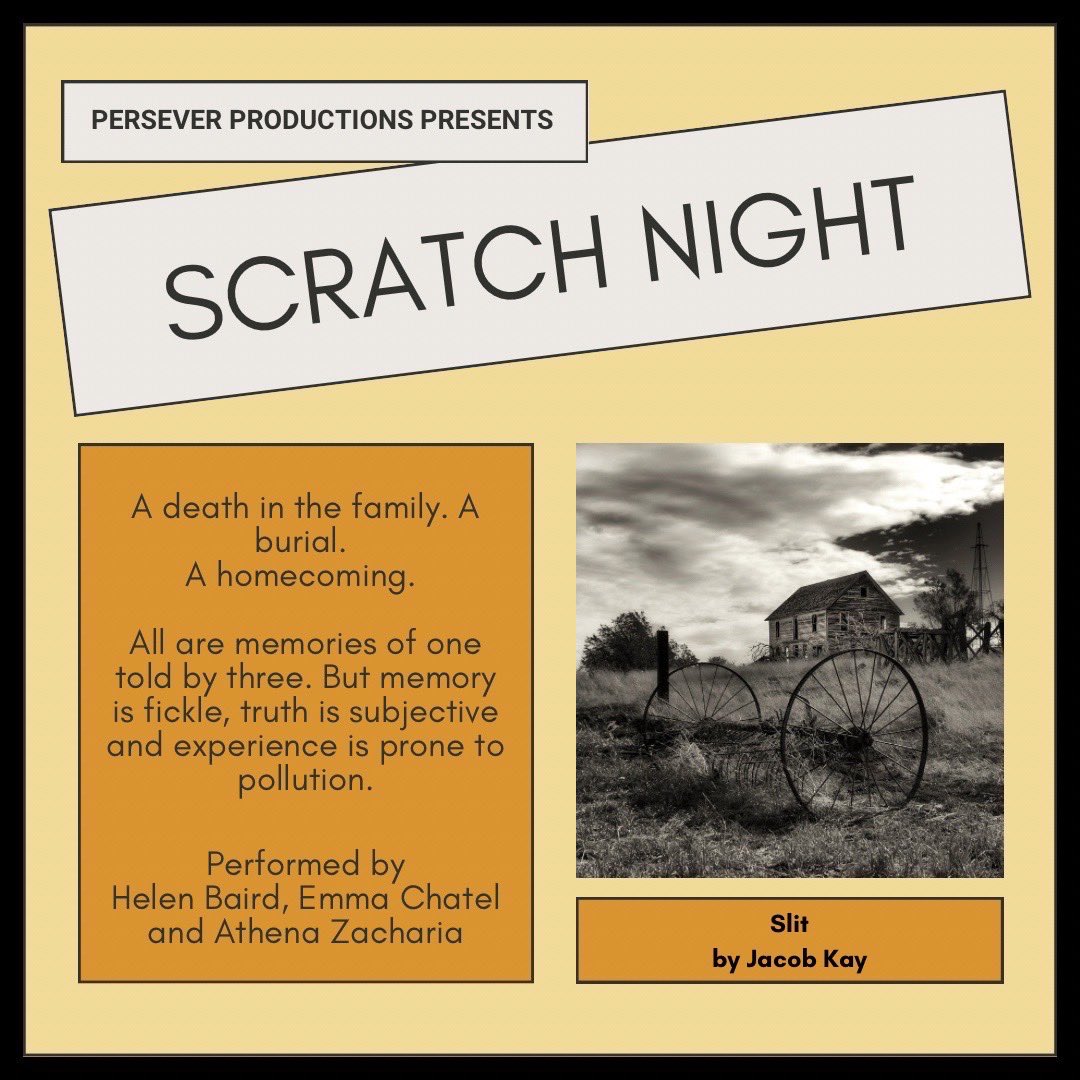 PerseverP's tweet photo. The wonderful @kaycobjay brings us Slit for our Scratch Night! Don’t miss out on your tickets! 

🗓️ Sunday 28th July 
⏰ Doors open at 7:15pm 
🎟️ https://t.co/TfTmnHLXfK

#whatson #theatre #theatrecompany #londontheatre #comedy #workshop #newwriting #actor @_HelenBaird https://t.co/KaqwCo8bdE