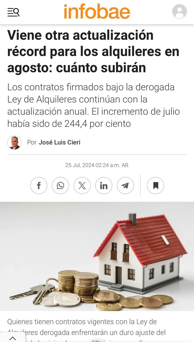 EcharrenF's tweet photo. “Los alquileres van a bajar con la nueva ley” dijo el Presidente.
Premio Nobel de economía el capo. https://t.co/SUYl5glavC