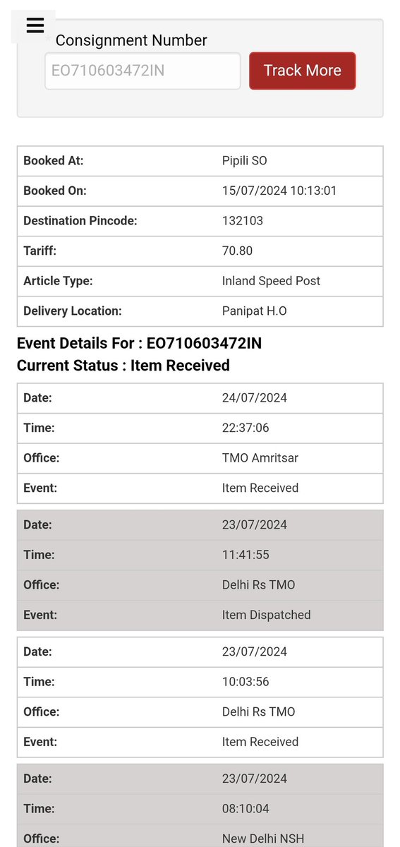 MJulfukar's tweet photo. @IndiaPostOffice what kind of speed post is it? https://t.co/uOs8ZfPNSZ