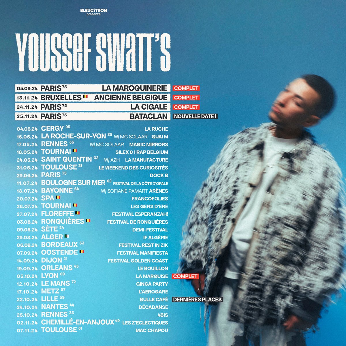 On vient de sold out La Cigale en 48h 🤯🤯🤯 J’annonce : on ouvre un Bataclan le lendemain !!! La force que vous me donnez est incroyable je peux même pas vous dire comment je me sens ces derniers jours. Ouverture de la billetterie du Bataclan demain à 10h 🕙