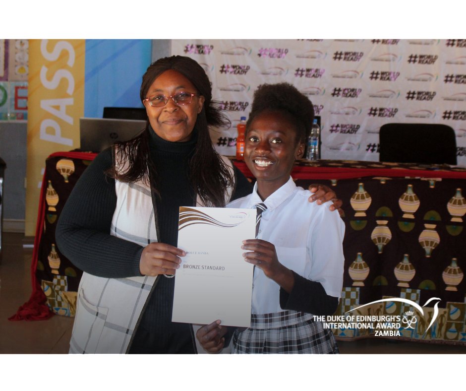 awardzambia's tweet photo. ๐ Celebrating our Bronze Level Achievement at Hetty Denen! 45 participants graduated under the Award, with special thanks to @WorldVisionZamo for their crucial support. Congratulations to all the participants! #WorldReady #BronzeLevel #Graduation https://t.co/r9xlSiJqzs
