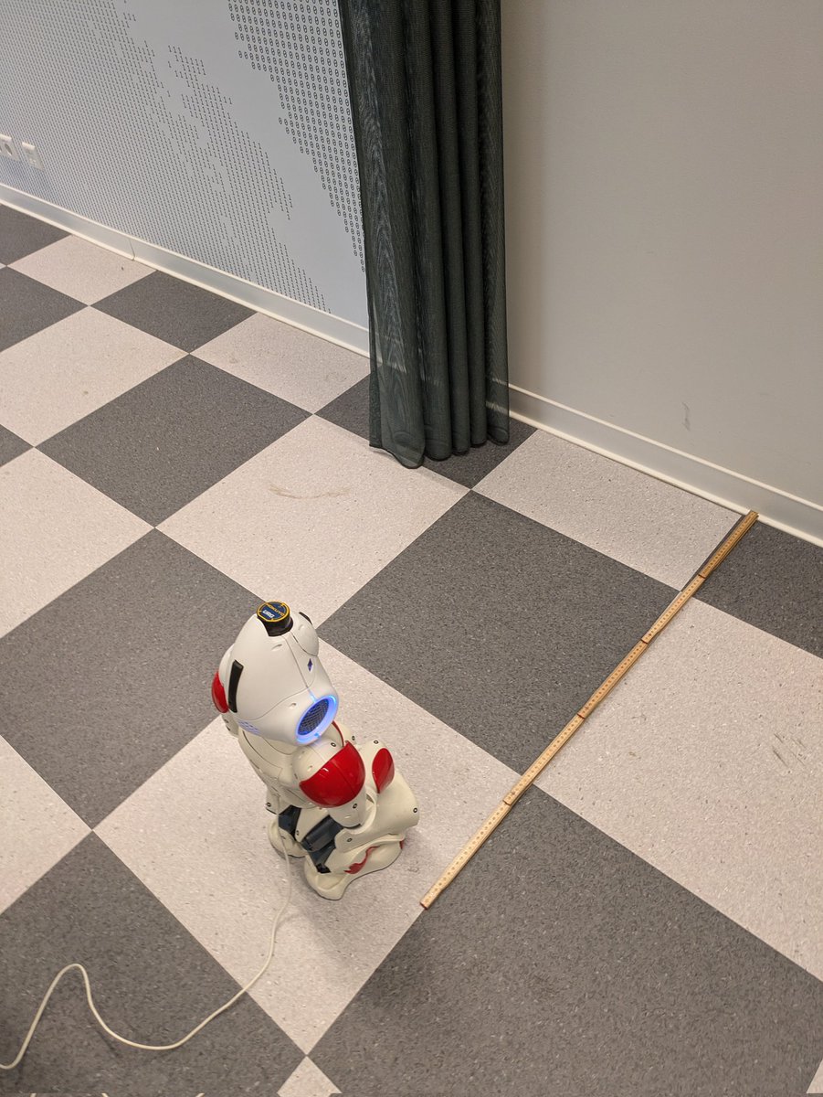 physar_nl's tweet photo. Thanks to the experienced engineers from @aldebaranrobots at the RoboCup, we could repair the LaserHead of our first Nao (from 2010!). It could accurately detect the wall 1m ahead of him. https://t.co/Dq7pvdpsV2