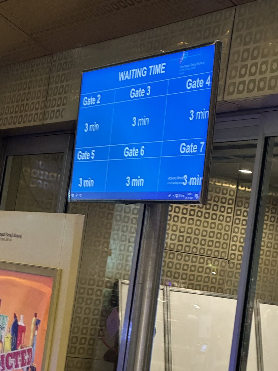 The joke that is Mumbai Airport run by the incredibly incompetent Adani organization! 3 minute wait on all the monitors is nothing less than 30-45 min. While the so called “VIPs” just sail through! I thought they were public servants but it’s actually the public that are the