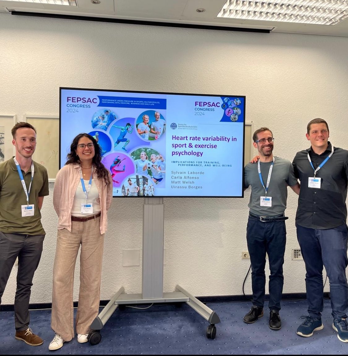 Health_SportLab's tweet photo. Amazing days last week at @fepsac2024 Congress of Sport &amp; Exercise Psychology in Innsbruck 🇦🇹

It was a great opportunity to meet again with colleagues from the field of sports and health psychology and to share our current investigations in the lab 🫀📲🚴‍♀️
@ireuab https://t.co/u6aXAFItUX