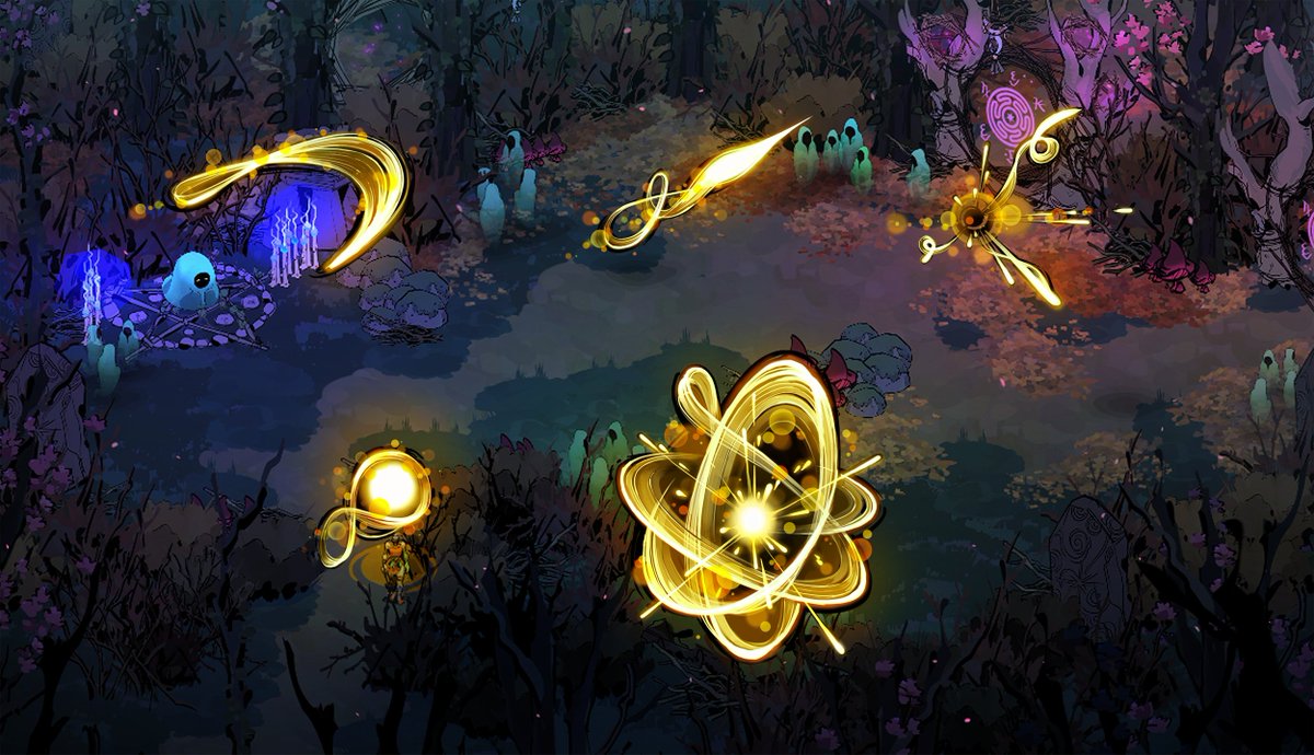 SpencerWan's tweet image. I forgot to mention I actually did some work on #Hades2 this time. Here are some concepts I made for the witchcraft and a couple of the boons.