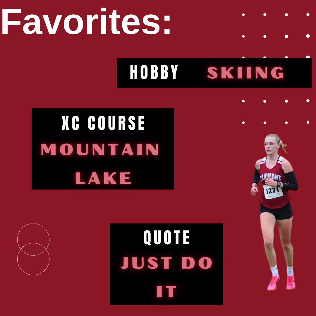 IceColdXC's tweet photo. Another Spotlight: Macy Hanson from Fairmont! https://t.co/MCMl8uh5P2