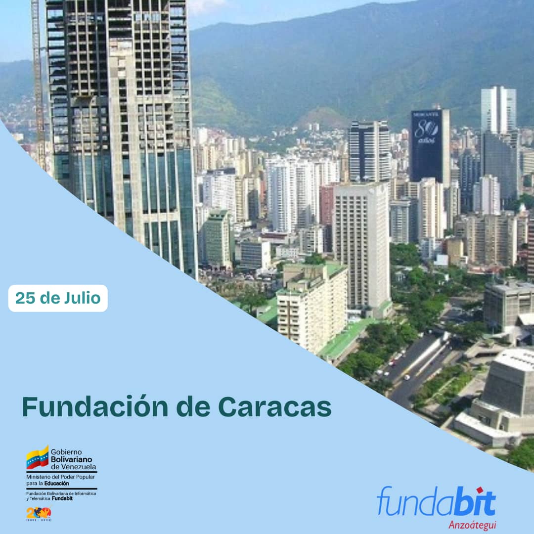 AnzFUNDABIT's tweet photo. #Efemérides El 25 de julio de 1567, Diego de Losada conquistador español fundó las tierras con el nombre de Diego Santiago León de Caracas. La penetración de los españoles en el valle de Caracas y zonas cercanas se efectuó a través de varios intentos.

#SomosFundabit https://t.co/aYZn8uropR