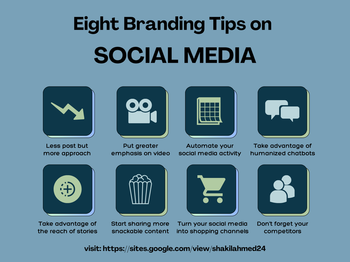 ShakilAhmed250's tweet photo. "Create a consistent visual identity and voice to ensure your brand is instantly recognizable and memorable across all social media platforms. 🌟📱"
#BrandIdentity #SocialMediaMarketing #ConsistentBranding #DigitalMarketing https://t.co/lVCoNsZD9P