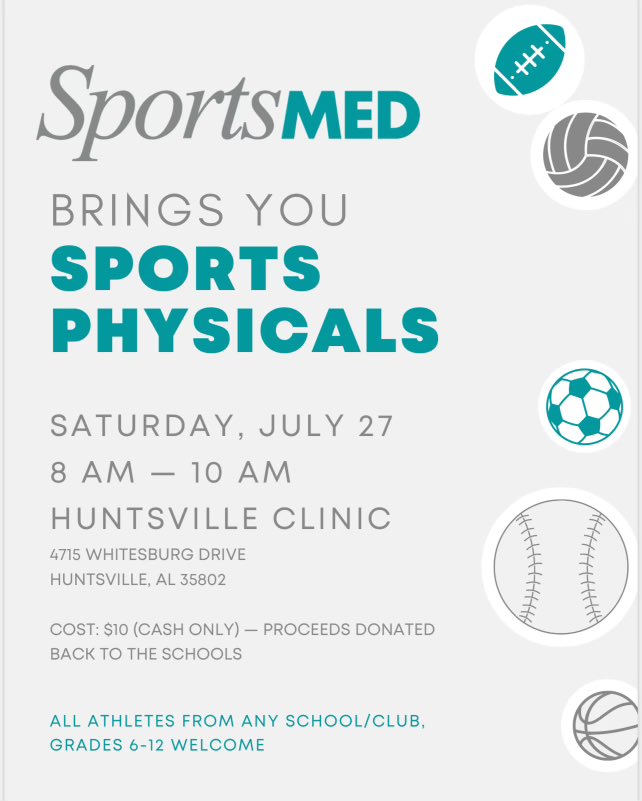 Come out and see us here at SportsMED this Saturday, July 27th from 8am-10am for our City wide Physicals!