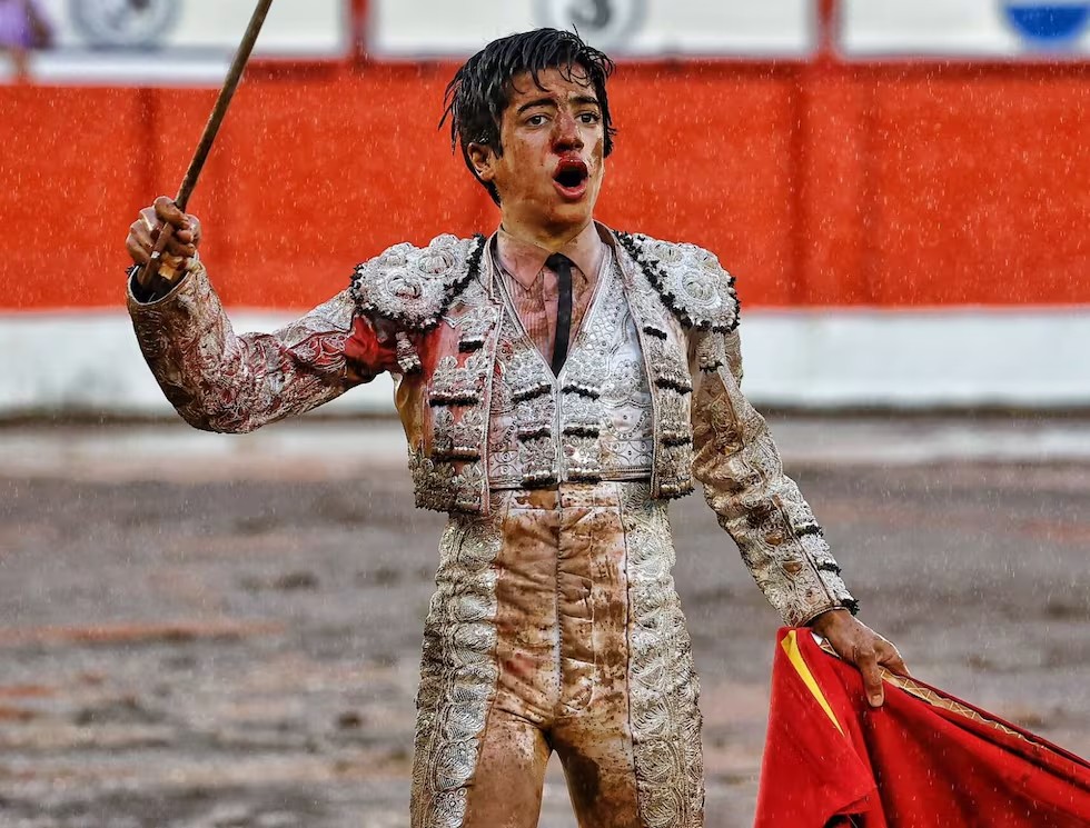 El vestido y la camisa eran blancos impolutos.
¡¡Auténtico gladiador!! ¡¡Superhombre!! ¡¡Bravo chaval!!